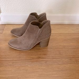 Madden Girl brown suede boots.